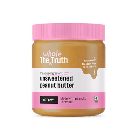 Peanut Butter | Unsweetened Dark Chocolate – Creamy – No Added Sugar – The Whole Truth – 925gm ...