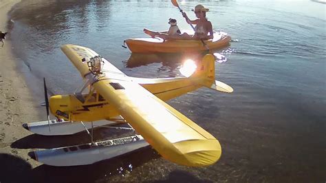 RC Float Plane with on board Camera launch from beach - YouTube