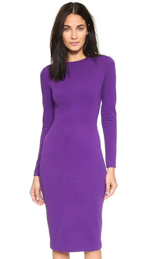 Lyst - 5Th & Mercer Long Sleeve Dress - Purple in Purple