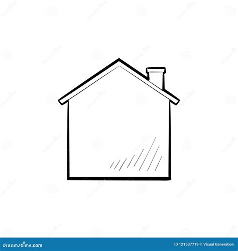 House Hand Drawn Outline Doodle Icon. Stock Vector - Illustration of ...