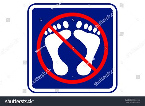 Illustration No Walking Sign Blue Background Stock Illustration 2019939302 | Shutterstock