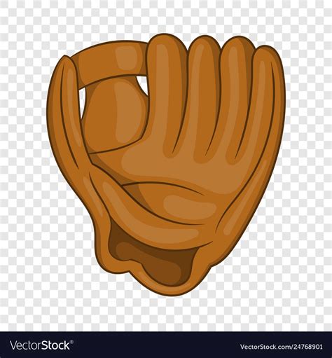 Baseball glove with ball icon cartoon style Vector Image