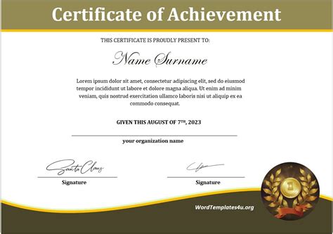 Free Printable Certificates Of Achievement