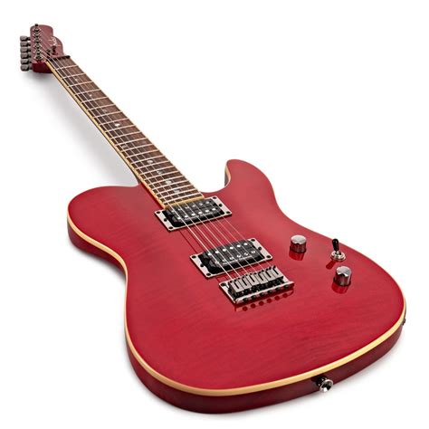 Fender FMT Custom Telecaster HH, Crimson Red Transparent at Gear4music