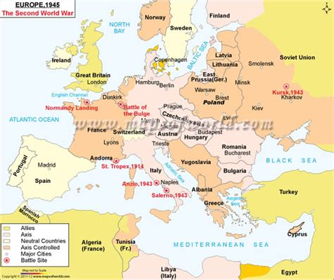 WW2 Map of Europe | Explore Europe During World War 2