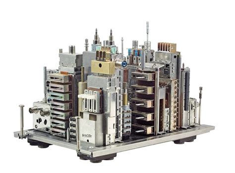 Architectural Sculptures Made of Old Computer Parts