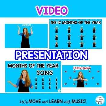 Months of the Year Action Song, Sequencing Activities, Worksheets ...