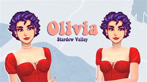 Olivia Stardew Valley : Create a Sim \\ The sims 4 - YouTube