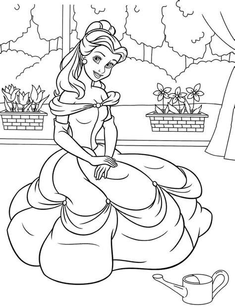 Free Printable Belle Coloring Pages For Kids