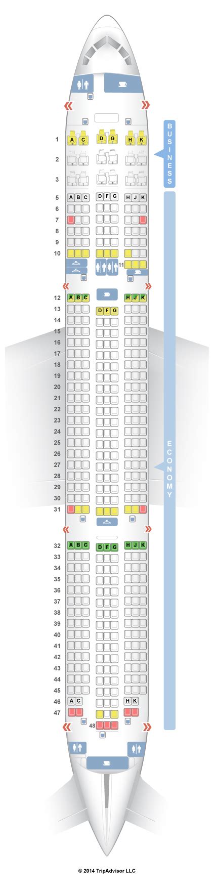 SeatGuru Seat Map ANA Boeing 787-9 (789) Domestic