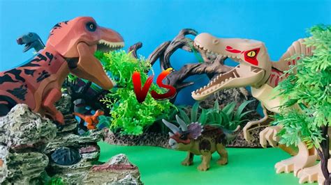 Lego T-Rex vs Spinosaurus | Stop Motion - YouTube