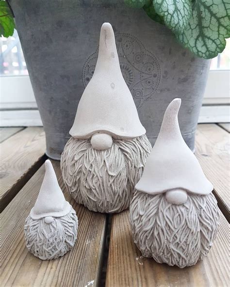 Best 12 Gnomes – SkillOfKing.Com | Clay crafts, Ceramic christmas ...