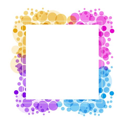 White frame on colorful bubbles 1220385 Vector Art at Vecteezy