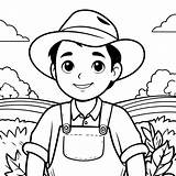 Premium Vector  Simple Illustration Of Farmer Doodle For Kids sketch template