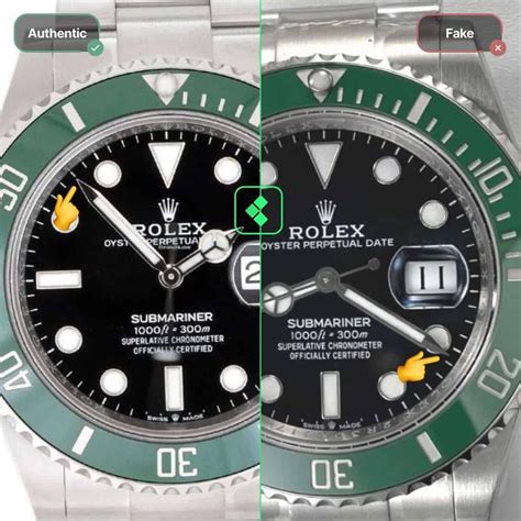 Step 1: Genuine vs fake Rolex Submariner 2020 minute hand length ...