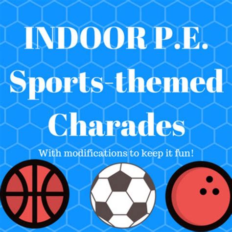 Indoor Rainy Day PE Sub Plans Sports Charades Classroom Game w Modifications FUN | Classroom ...