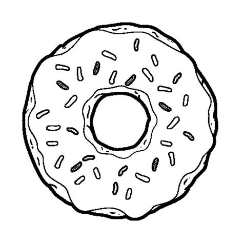 Free Printable Donut Coloring Page