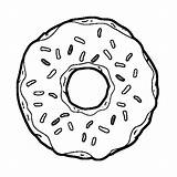 Donut Coloring Page Printable sketch template