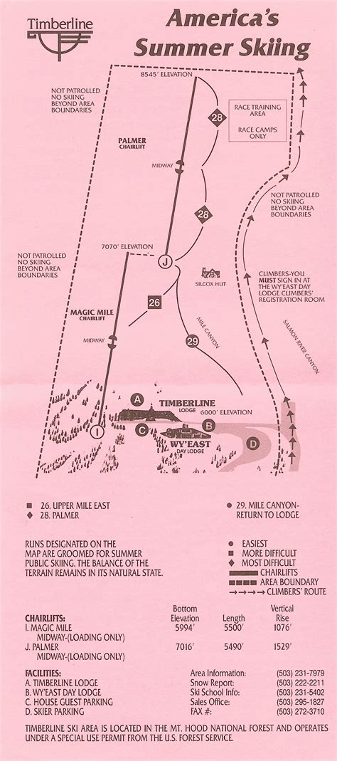 Timberline Lodge Trail Map