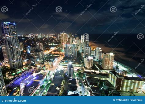 Gold Coast City At Night Stock Photos - Image: 19426503