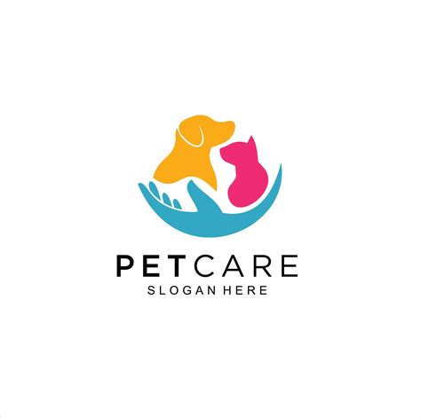 pet care logo design template 14399161 Vector Art at Vecteezy