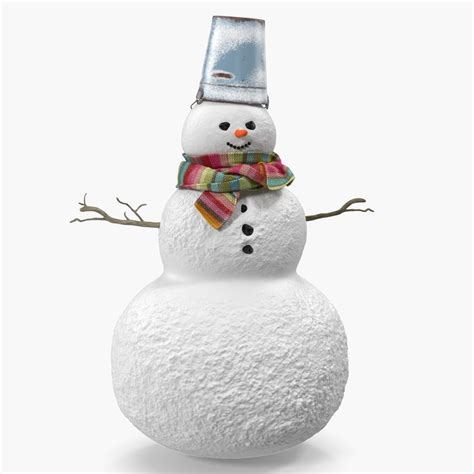 3D christmas snowman snow - TurboSquid 1358176