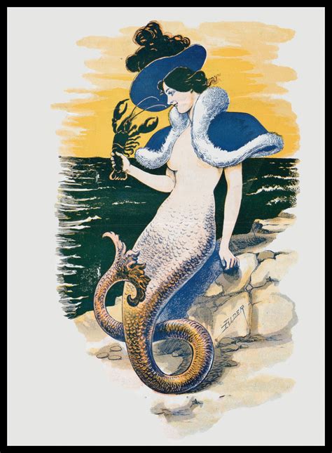 Mermaid Vintage Poster Free Stock Photo - Public Domain Pictures