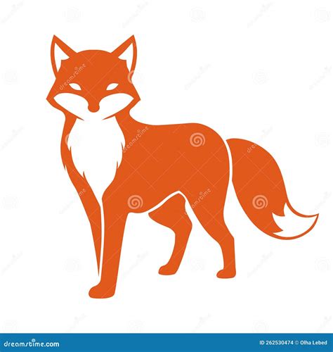 Emblem Design of Red Fox. Silhouette of the Animal Stock Vector ...