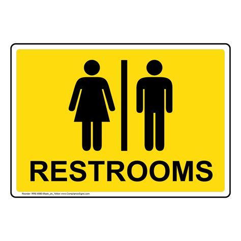 Restroom Signage Printable - Customize and Print