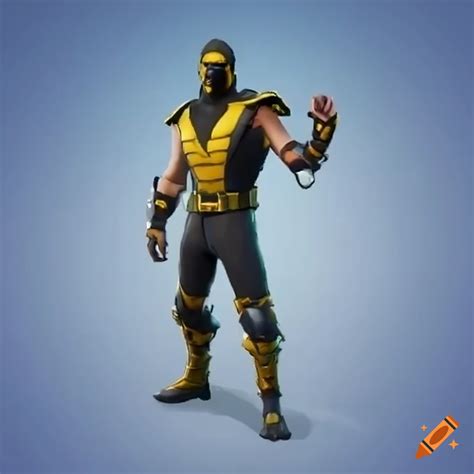 Scorpion from mortal kombat as a fortnite skin on Craiyon