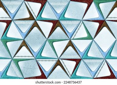 3d Design Seamless Ceramic Wall Tiles Stock Illustration 2268270229 ...