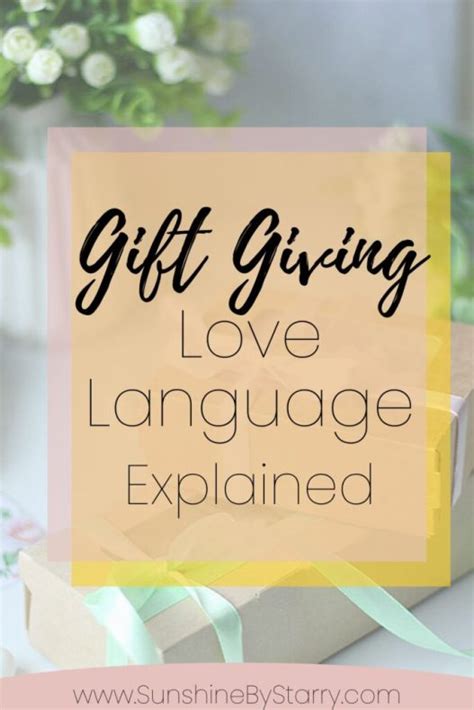 Gift Giving Love Language Explained - Sunshine by Starry