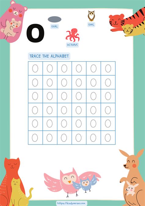 Capital Letter Tracing O Worksheet - KindyVerse Kids