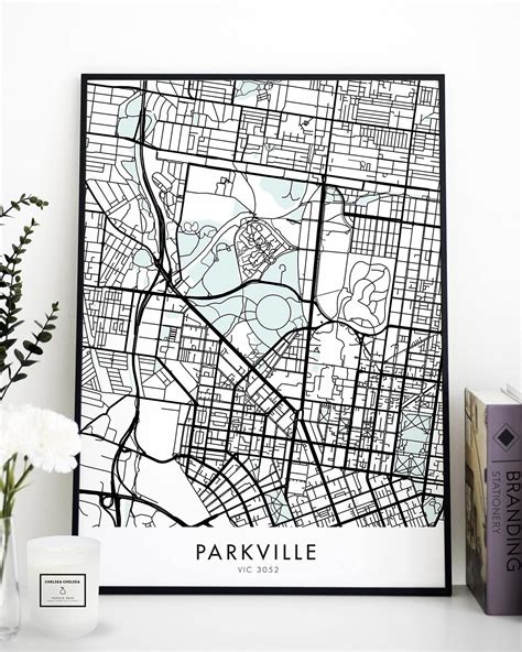 Melbourne – Parkville Map Print - Chelsea Chelsea