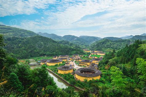 Hekeng Tulou cluster in Hekeng village in Shuyang town, fujian, china ...