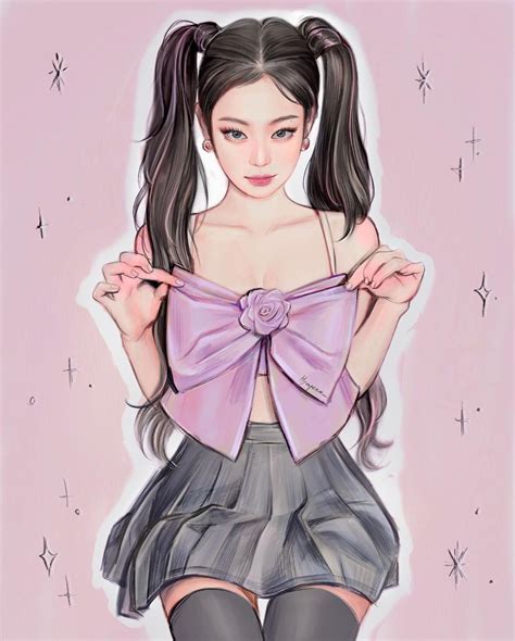 JENNIE FANART on Twitter: "Fanart by hyunpeach_ #블랙핑크 #JENNIE #제니 ...