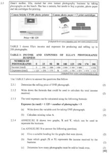 Grade 12 Mathematics Literacy Past Paper