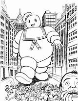 Ghostbusters Stay Puft Marshmallow Man Coloring Pages Sketch Page sketch template