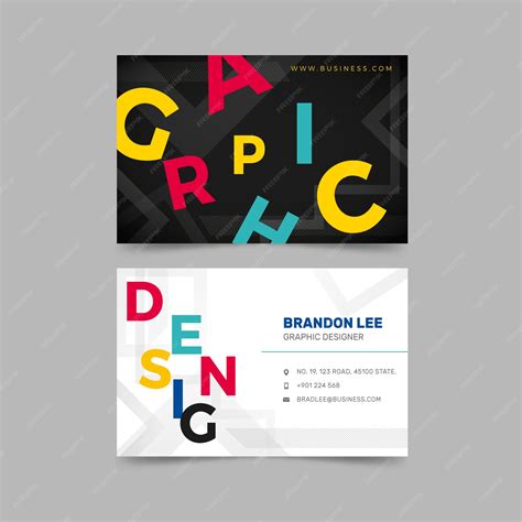 Freelance Graphic Designer Visiting Cards