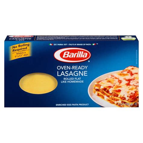 Barilla Oven Ready Lasagna 9 oz | Oven ready lasagna, Lasagne, Crockpot lasagna