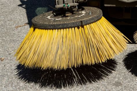 Road sweeper brush. stock image. Image of tools, shadow - 19851061