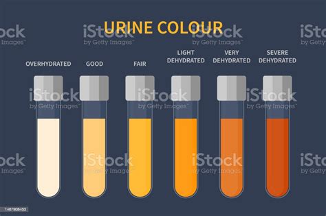 Urine Color Chart Illustration Of Dehydration Level Stock Illustration - Download Image Now - iStock