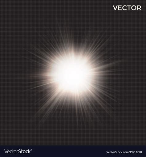 Starburst transparent light effect Royalty Free Vector Image