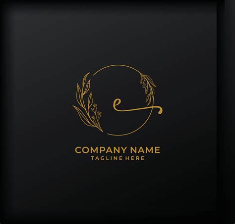 E Letter Logo. Gold Letter Design Vector with Golden Luxury Colors ...