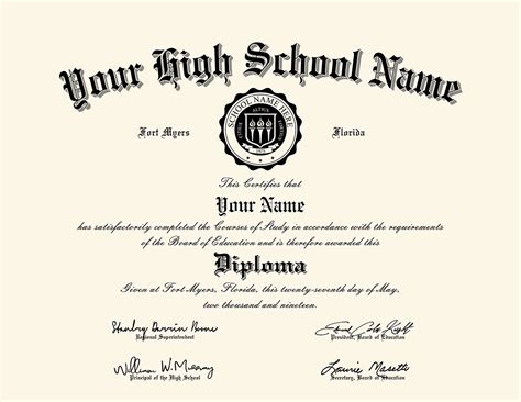 US High School Diploma Style 5 | Buy Diploma Online