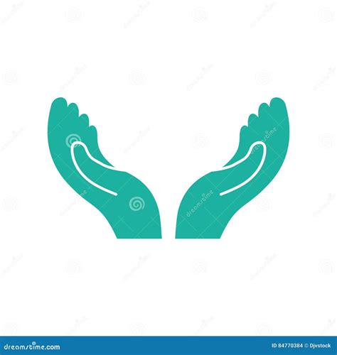 Hands open symbol stock illustration. Illustration of human - 84770384