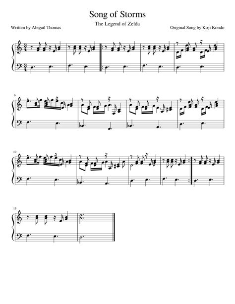 Song of Storms Sheet music for Piano (Solo) | Musescore.com