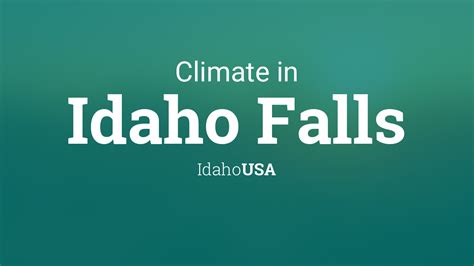 Climate & Weather Averages in Idaho Falls, Idaho, USA