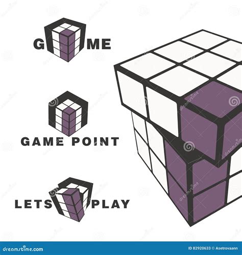 Rubik`s Cube Logo Design Icon, Vector Illustration. Editorial Stock Photo - Illustration of ...