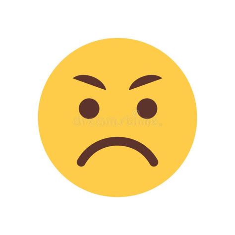 Yellow Angry Cartoon Face Emoji People Emotion Icon Stock Vector - Illustration of expression ...